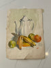 Vintage Tea & Fruit Watercolor