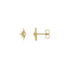 14k Half Starburst Diamond Studs