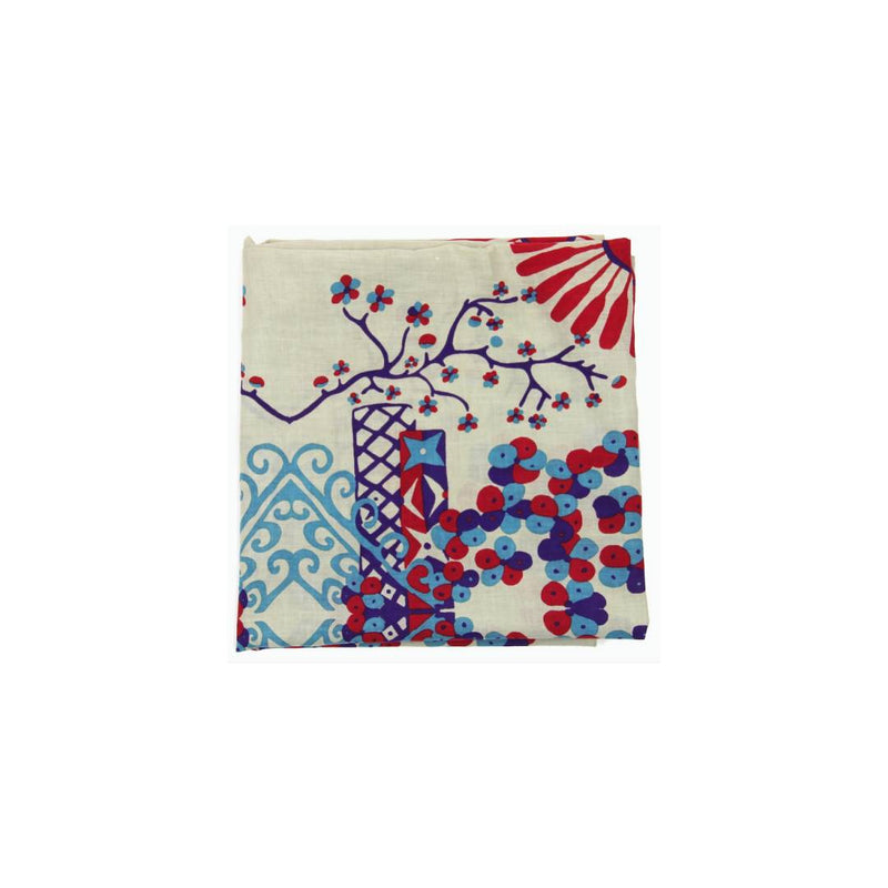 Mariko Square Organic Cotton Scarf • Beige