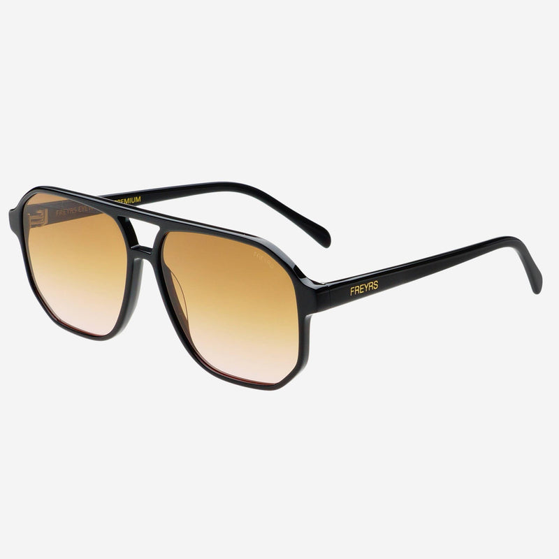 Billie Aviator Sunglasses • Black/Brown