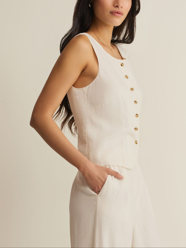 Roman Linen Vest