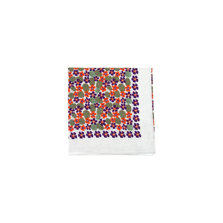 Ondine Square Cotton Scarf • Plum