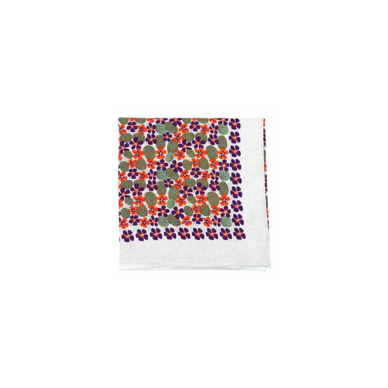 Ondine Square Cotton Scarf • Plum