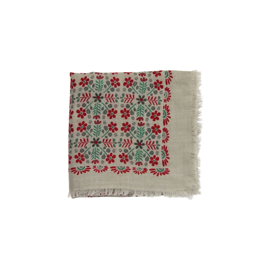 Agata Wool Scarf • Red