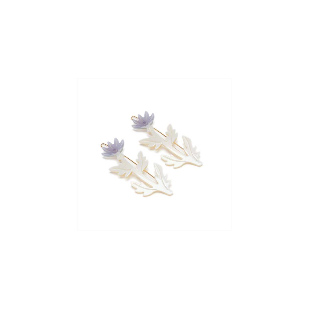 Thistle Flower Barrette Set