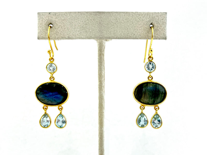 Quad Earrings • Labradorite