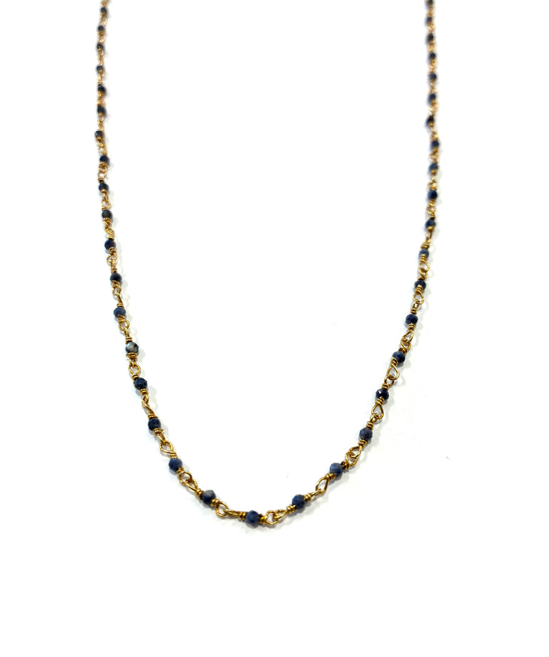 Satellite Bead Necklace • Lapis