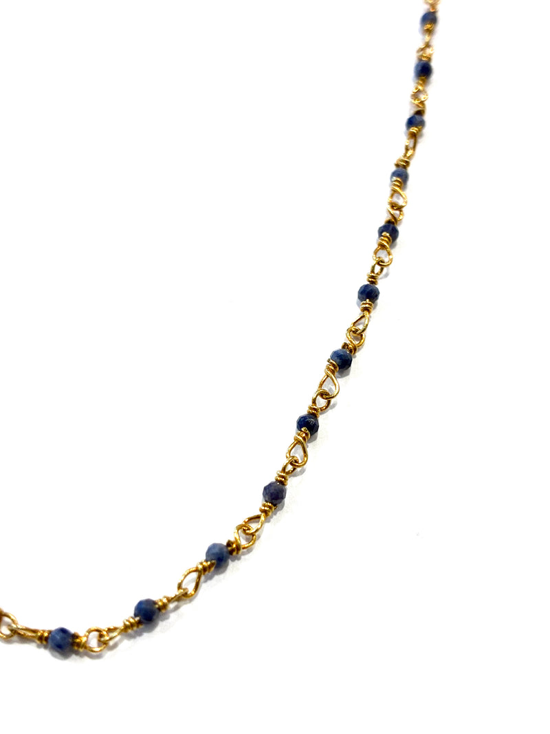 Satellite Bead Necklace • Lapis