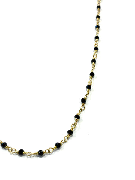 Satellite Bead Necklace • Black Spinel