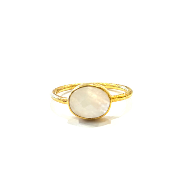 Oval Gemstone Ring • Moonstone