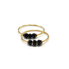 Trio Stone Rings • Black Spinel