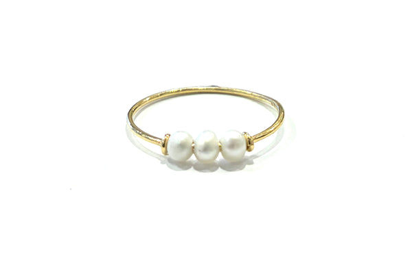Trio Stone Rings • Pearl