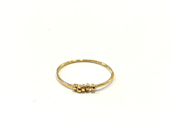 Trio Stone Rings • Gold Bead