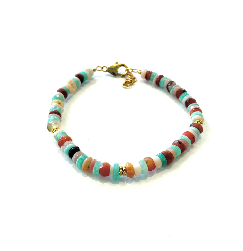 Stone Bracelet • Opal & Amazonite
