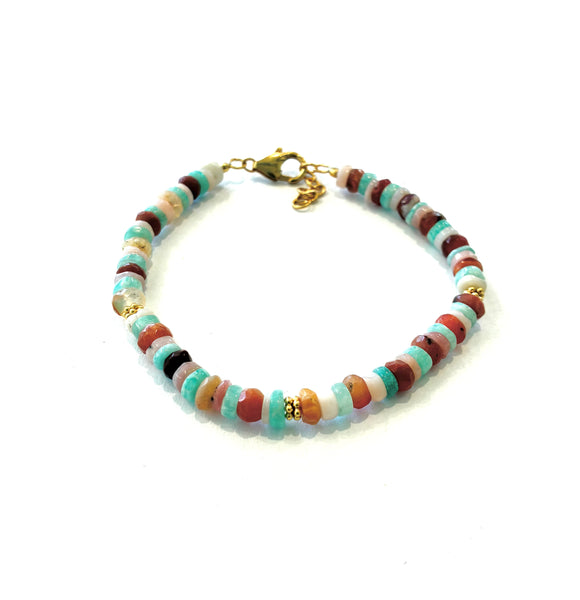 Stone Bracelet • Opal & Amazonite