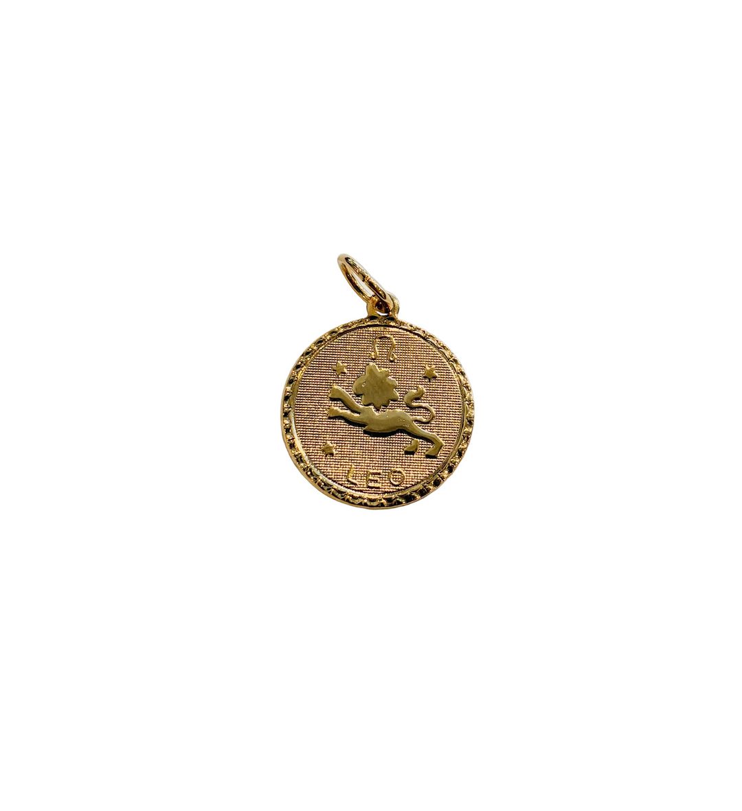 Vintage Gold Zodiac Pendant • Leo