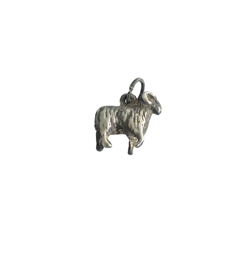 Vintage Silver Ram Charm