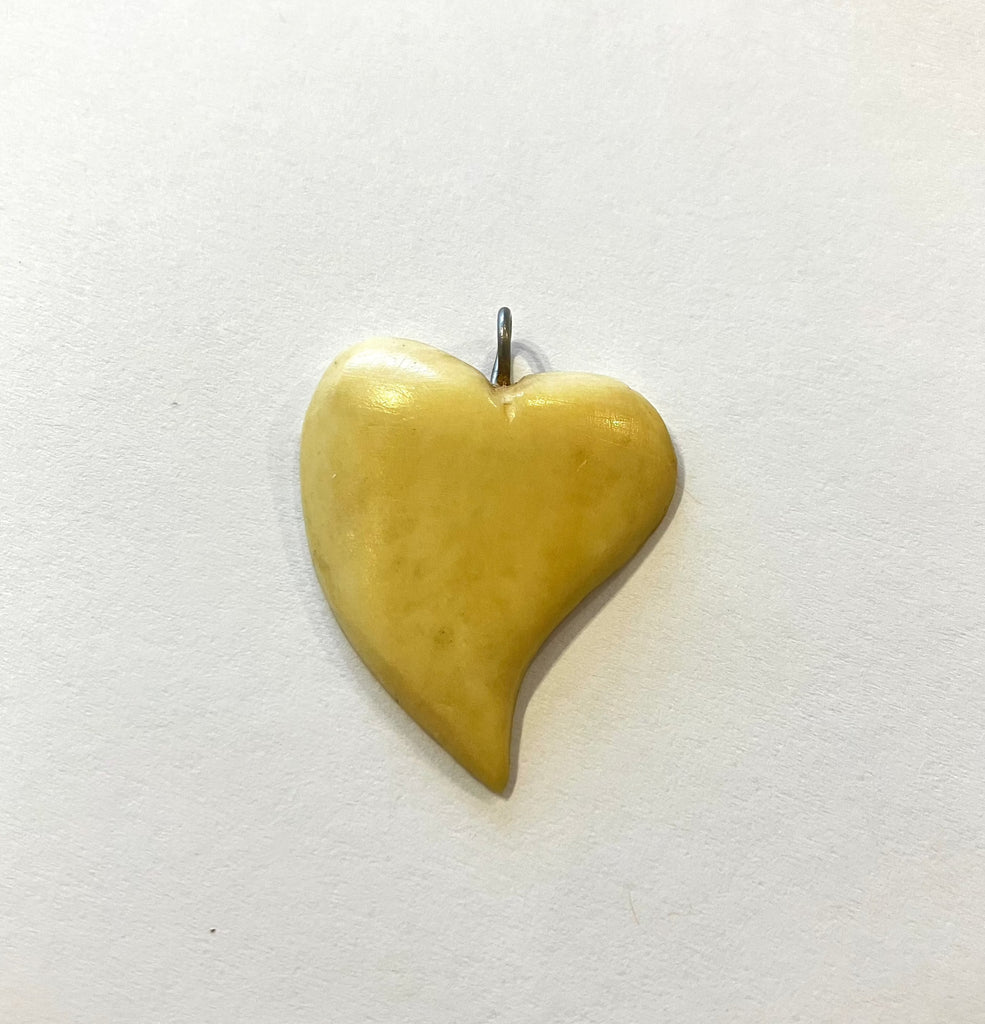 Vintage Carved Heart Pendant