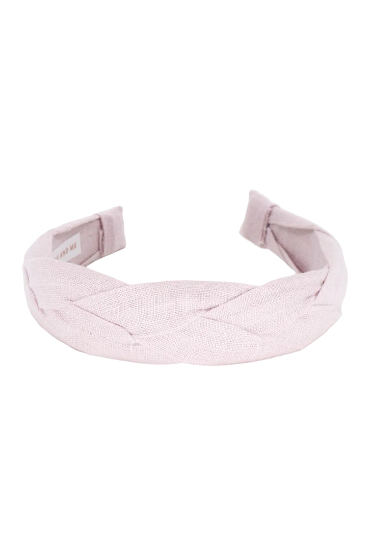Linen Braided Headband • Light Pink