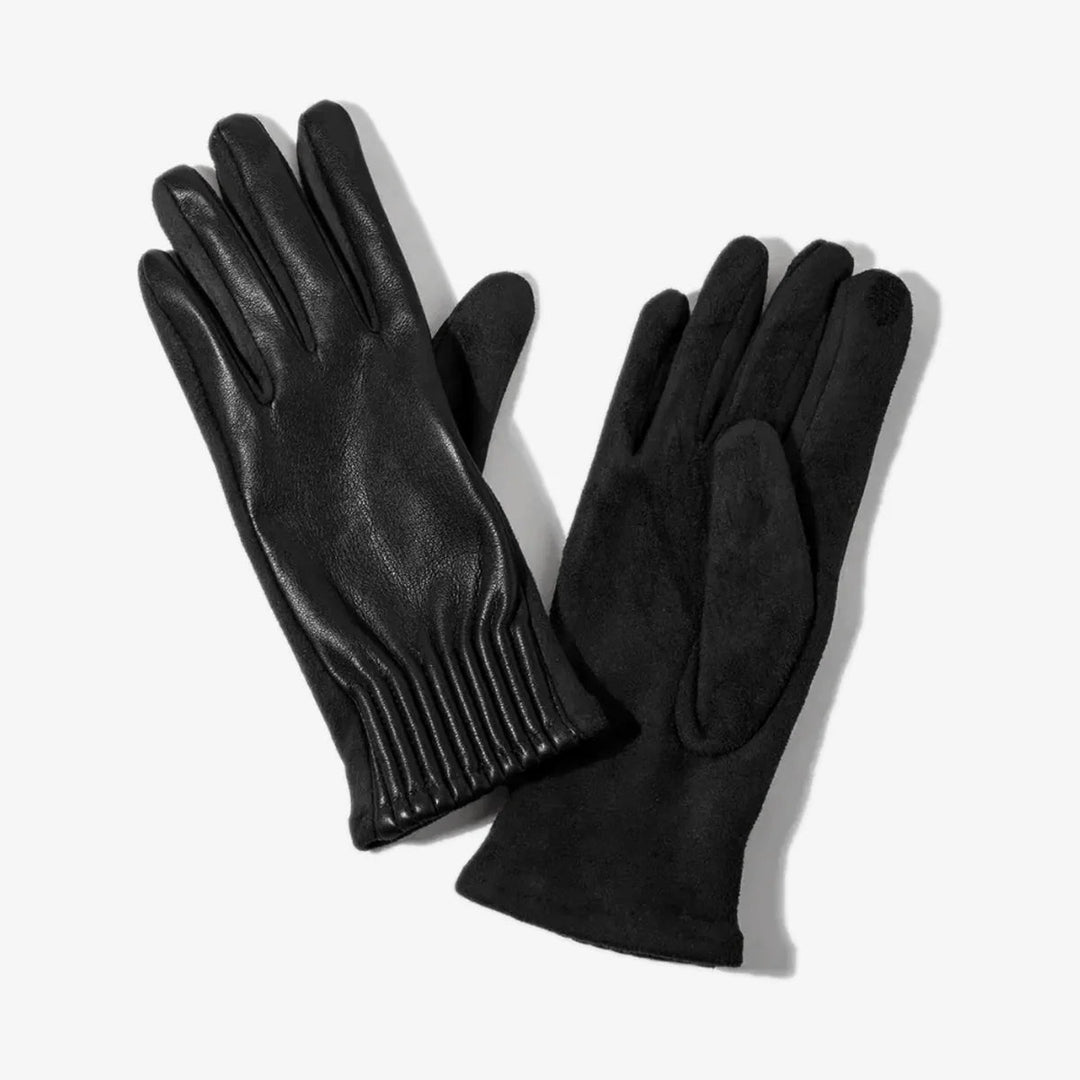 Shirred Mixed Gloves