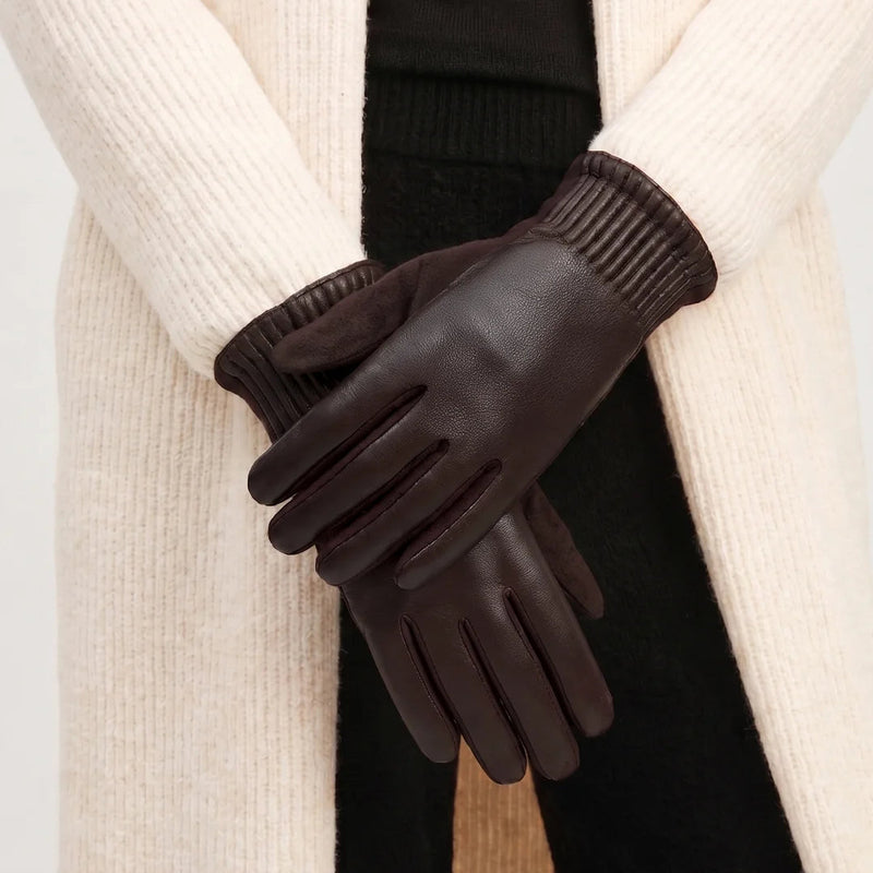 Shirred Mixed Gloves