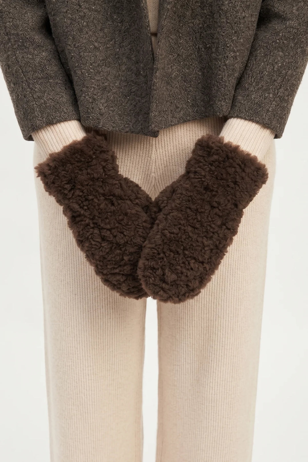 Faux Shearling Mittens