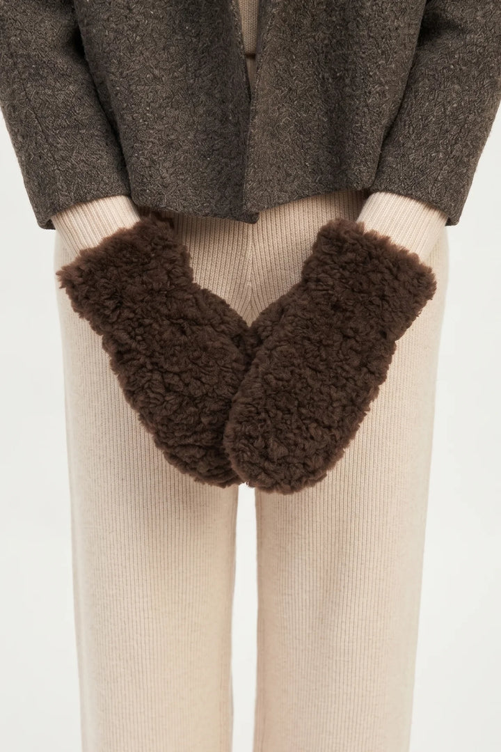 Faux Shearling Mittens