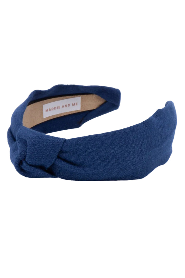 Linen Knot Headband • Navy