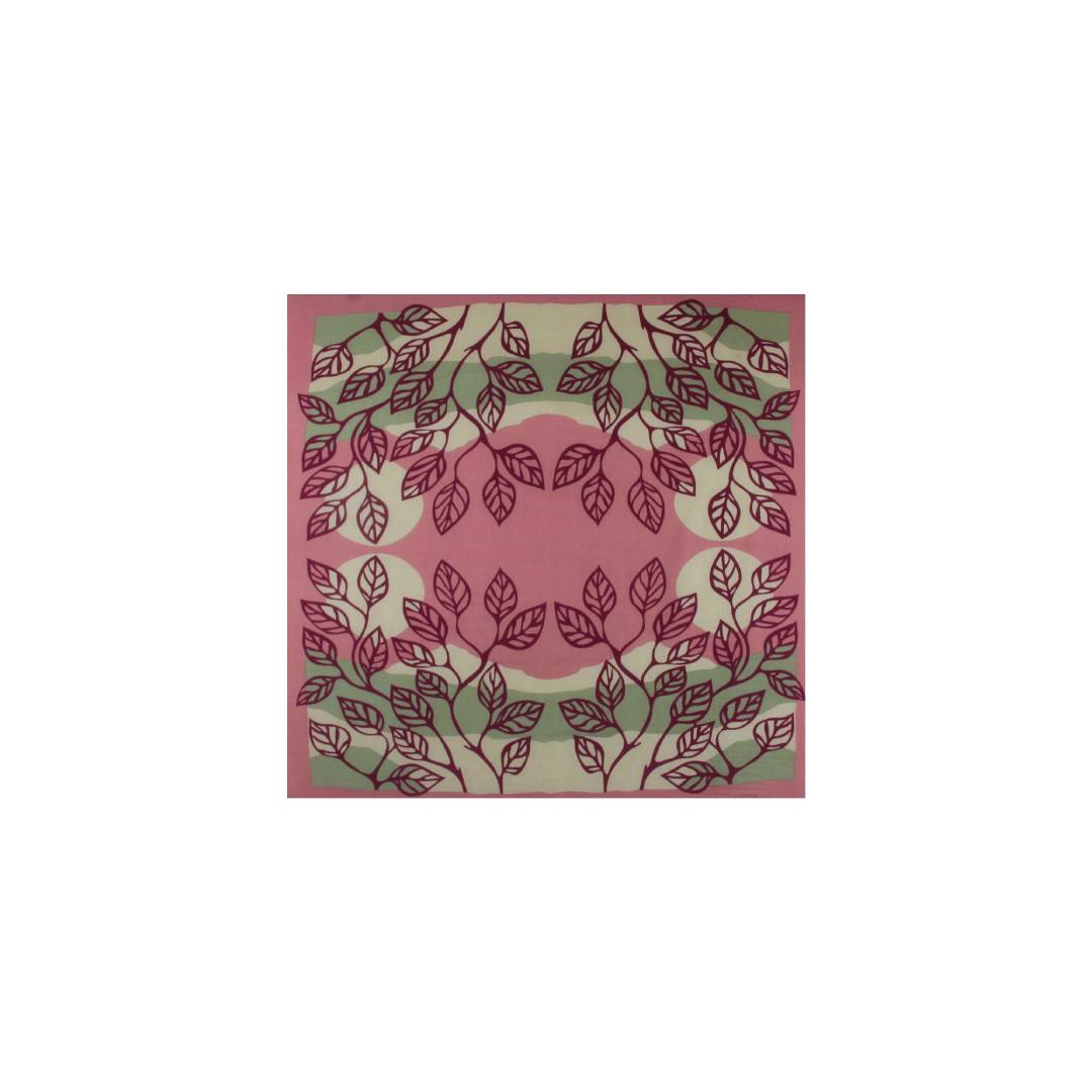 Palenque Square Cotton Scarf • Pink