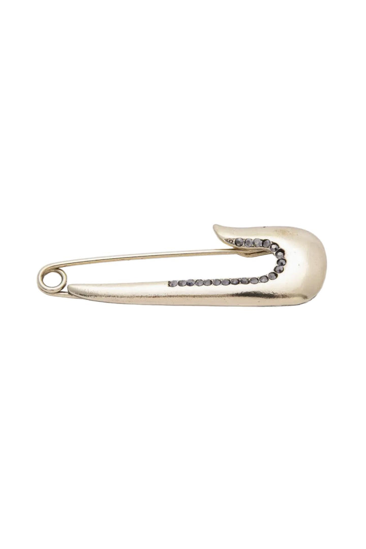 CZ Safety Pin Brooch