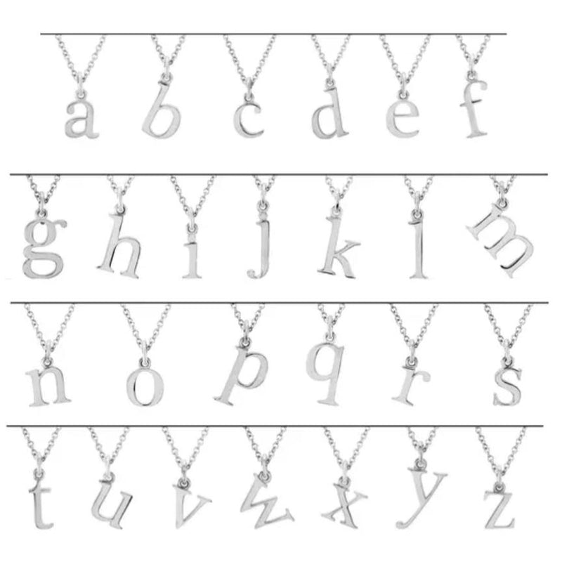 14k Lowercase Initial Pendant