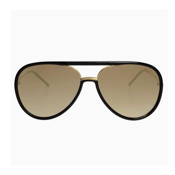 Shay Sunglasses • Black/Gold Mirrored