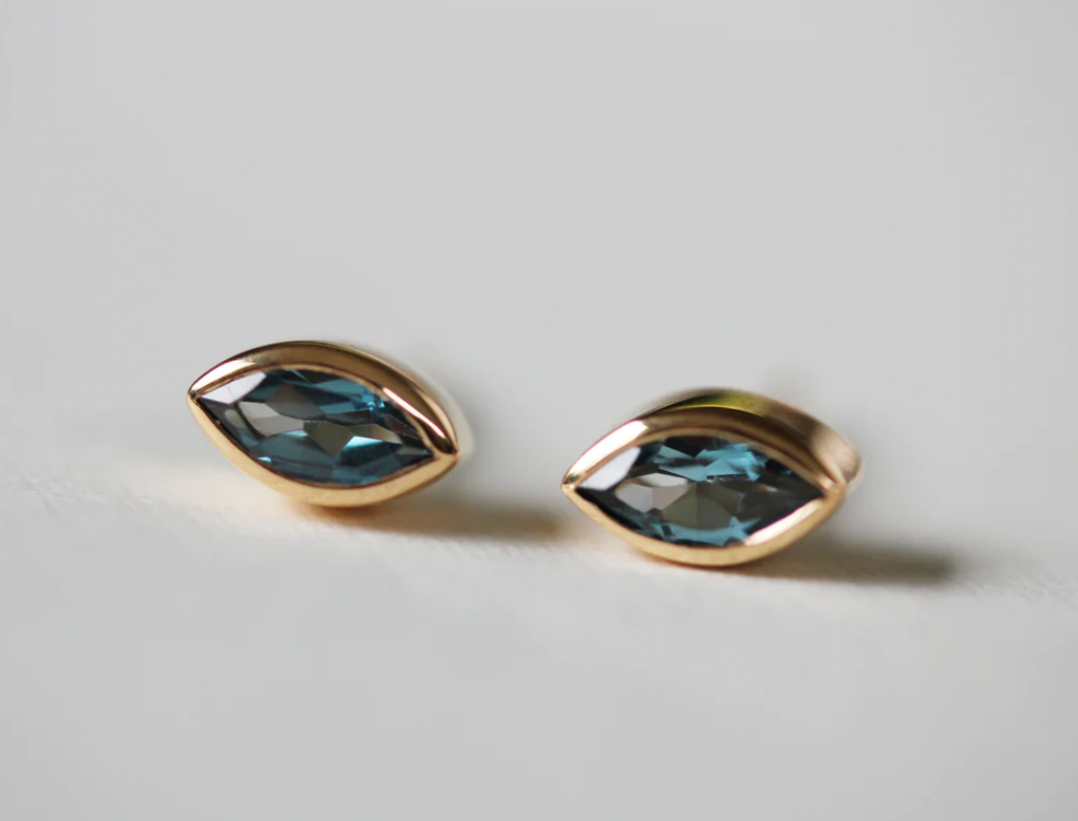London Blue Topaz Eye Studs