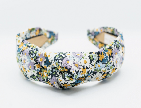 Liberty Knot Headband • Baby Blue Daisies
