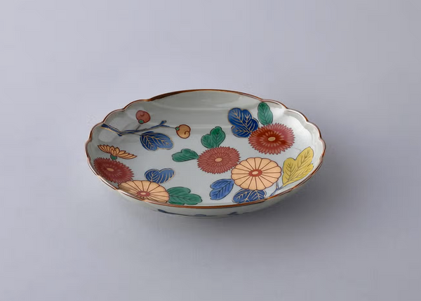 Rink Koimari Kikumon Oval Plate