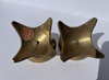 1960s Brutalist Brass Candle Holders
