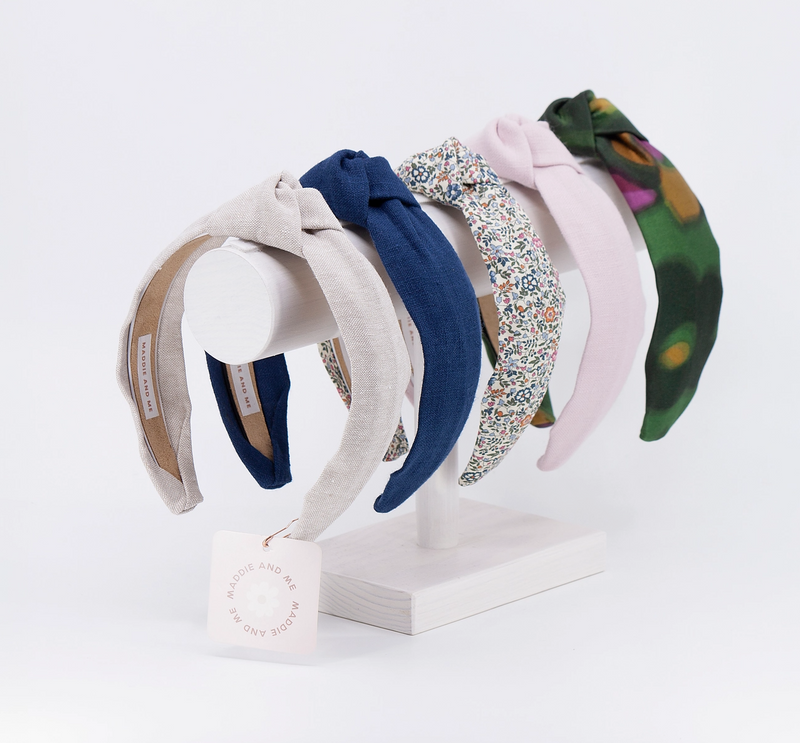 Linen Knot Headband • Light Pink