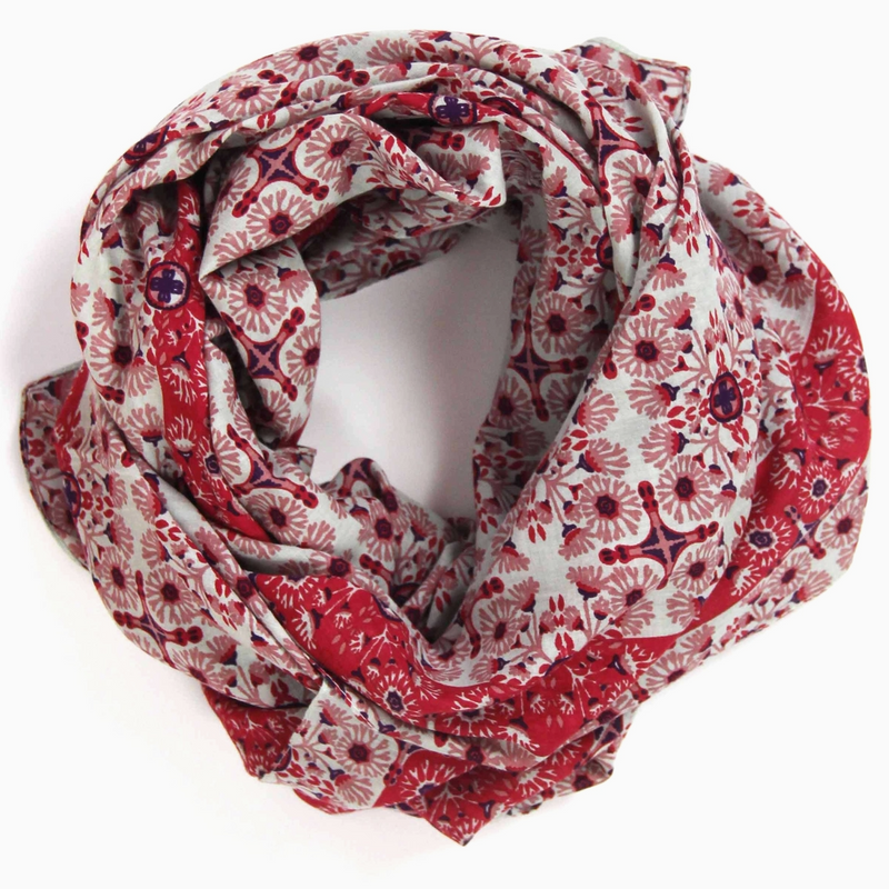 Tangerine Cotton Scarf • Pink