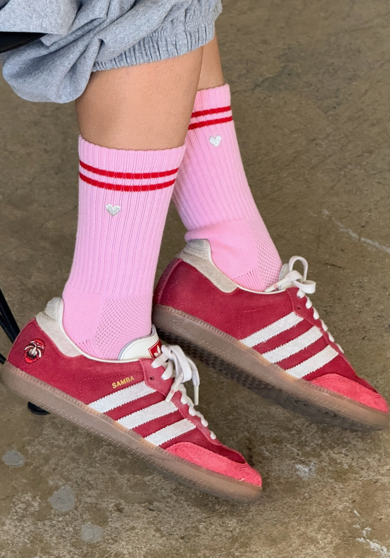 Embroidered Boyfriend Amour Socks