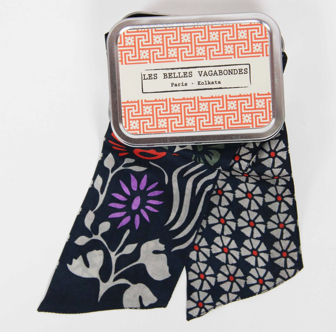 Clematis Slash Headband • Navy