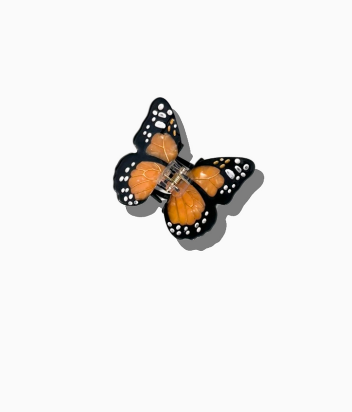 Mini Monarch Hair Claw • Orange