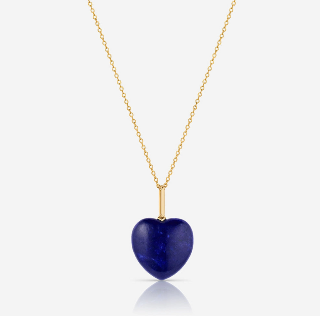 Gemma Lapis Heart Necklace