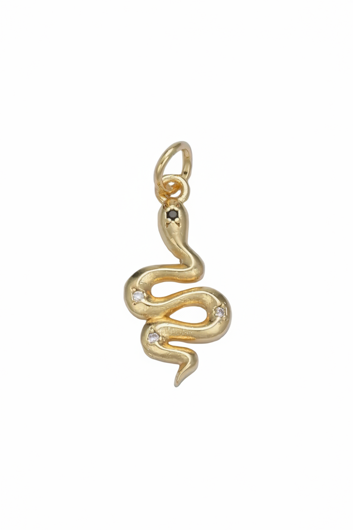 Black CZ Snake Charm