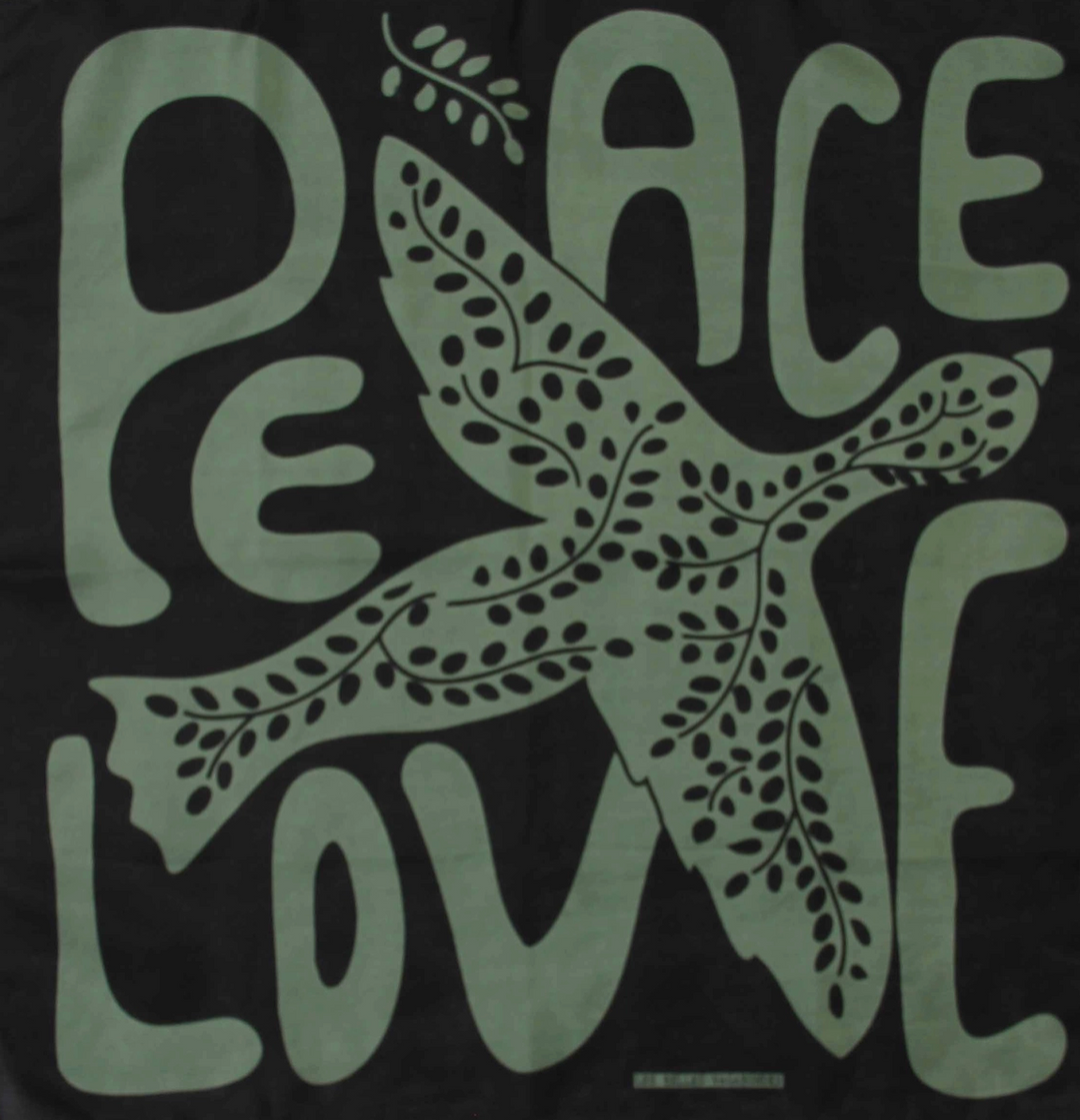 Mini Peace and Love Scarf • Khaki
