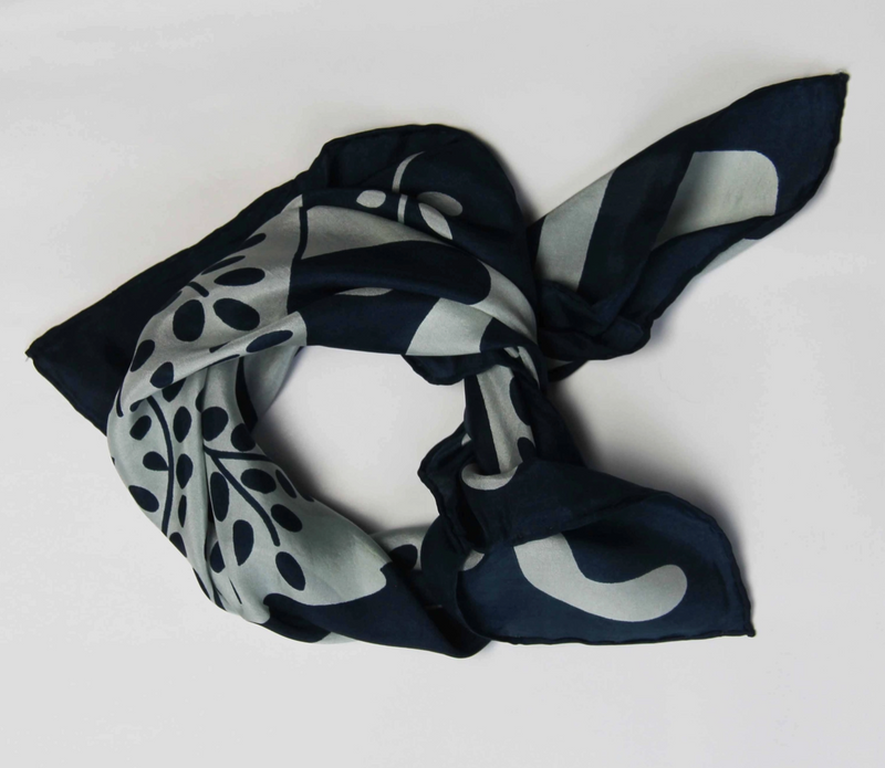 Mini Peace and Love Scarf • Marine