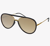 Shay Sunglasses • Black/Gold Mirrored