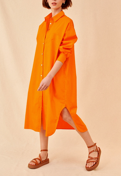 Salvador Shirt Dress • Orange