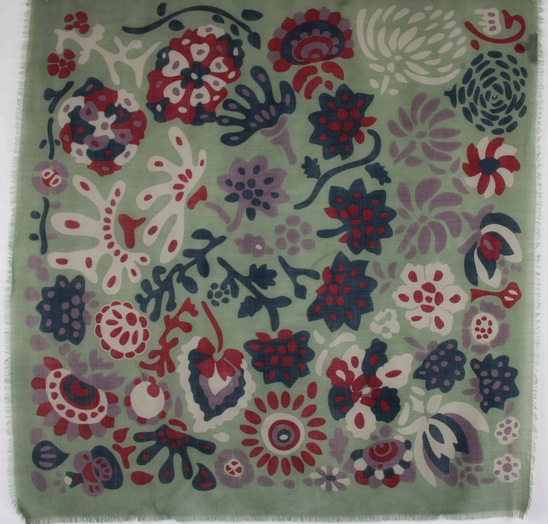 Girandole Square Wool Scarf • Green