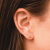 14k Triple Studs • Adventurine