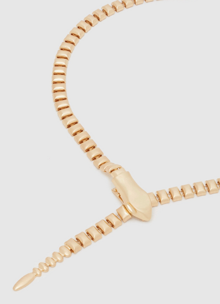 Snake Necklace • Matte Gold